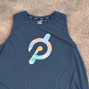 Peloton Dark Grey Blue Athletic Tank